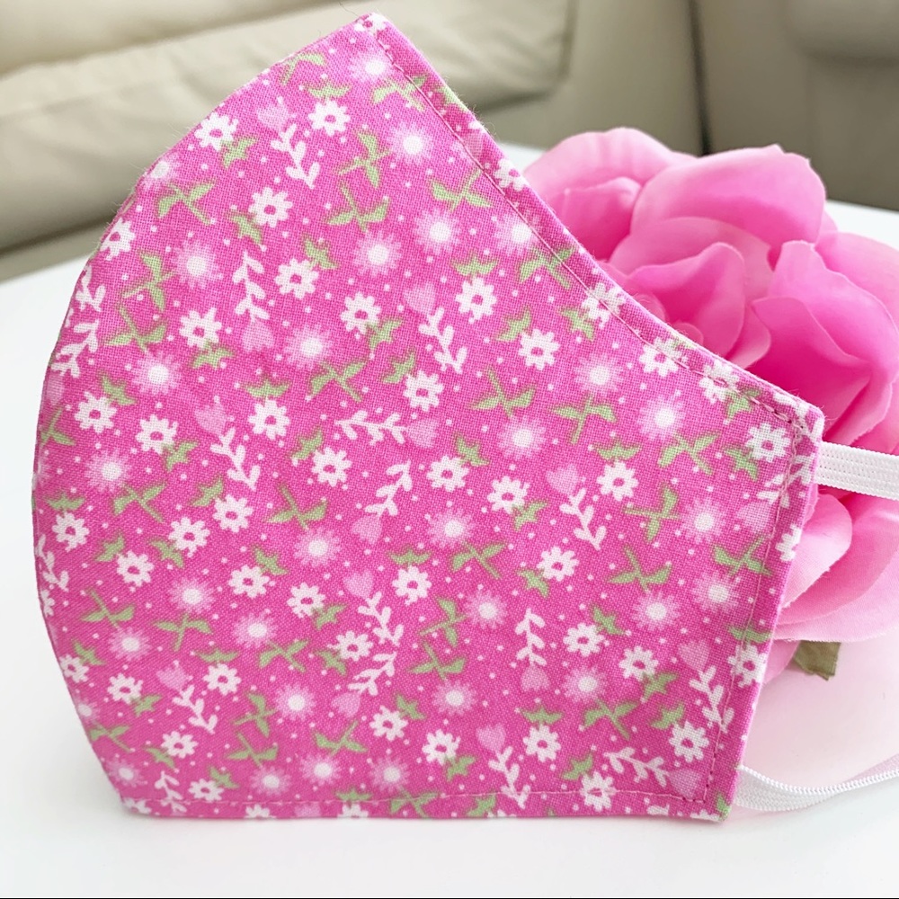 3/$25 Triple Layer Handmade Face Mask floral